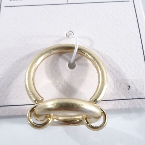 Nordstrom Melrose and market Open end Ring Sz 8 NWT 45 Antique GOLD - Picture 4 of 6